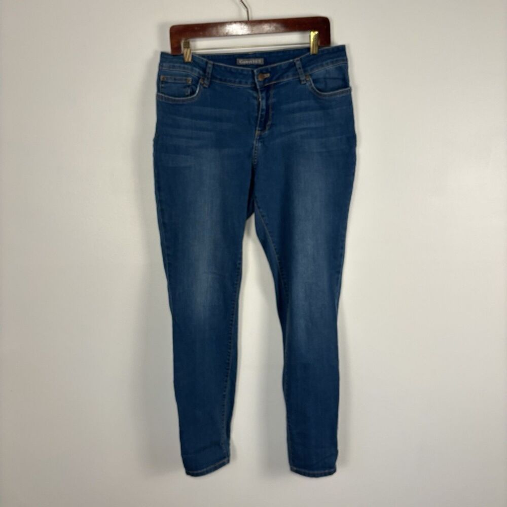 Garnet Hill Organic Cotton Skinny Jeans Womens Sz 30 Blue Medium Wash Stretch